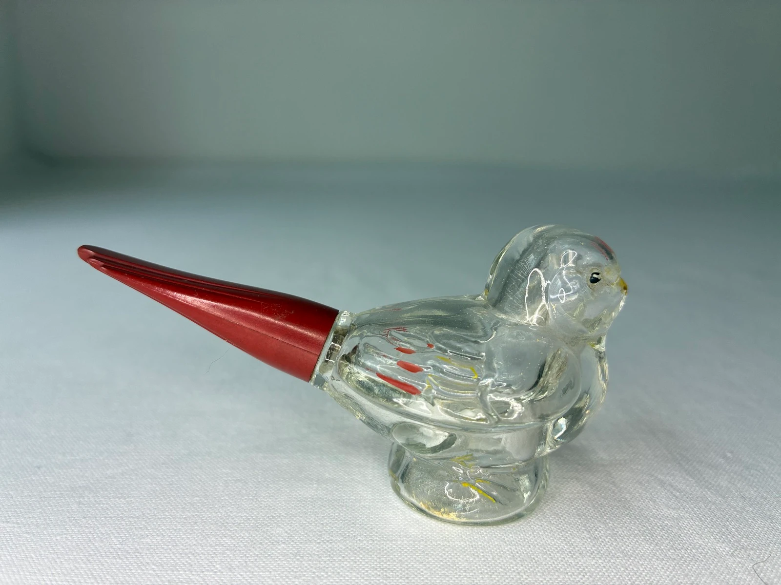 Vintage frasco de perfume de vidro com pássaro – photo 2